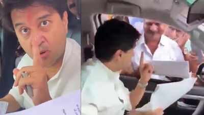 man confronts scindia over road union ministers response goes viral