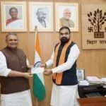 sept 19 samrat choudhary accepting a cheque from deputy cm vijay kumar choudhary on saturdayjfif